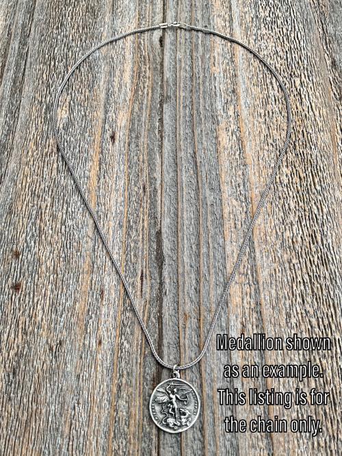 17 inch Oxidized Sterling Silver Chain Necklace, .925 Sterling Silver Wheat Chain Necklace, Custom made hard to find 17 inch chain length