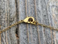 Gold Shamrock Pendant Necklace, Saint Patrick Doctrine of Trinity Medal, Antique Replica, Holy Trinity Medal, Irish Catholic Gift Necklace