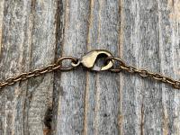 Bronze St Charbel Makhlouf Medal Pendant Necklace, Antique Replica, Rare Saint Sharbel Charm, Lebanese Saint, Miraculous Healing Intercessor