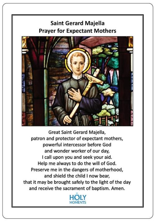 Gold St Gerard Majella Medal on Box Chain Necklace, French Antique Reproduction, Patron Saint of Expectant Mothers and Saint of Fertility