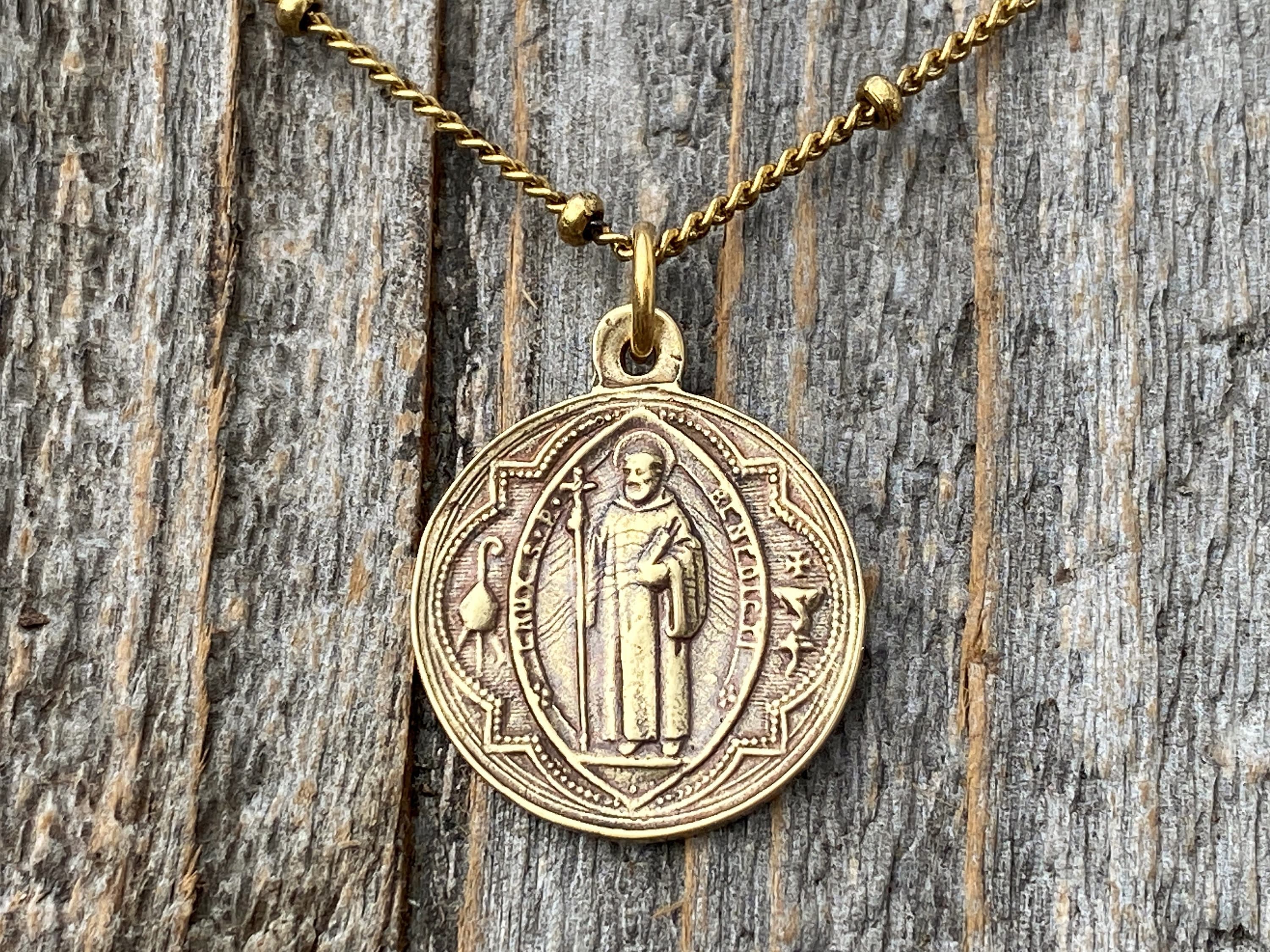 Benito St Benedict Necklace | Dainty Gold Jewelry | Truly Blessed Jewels –  TBJ