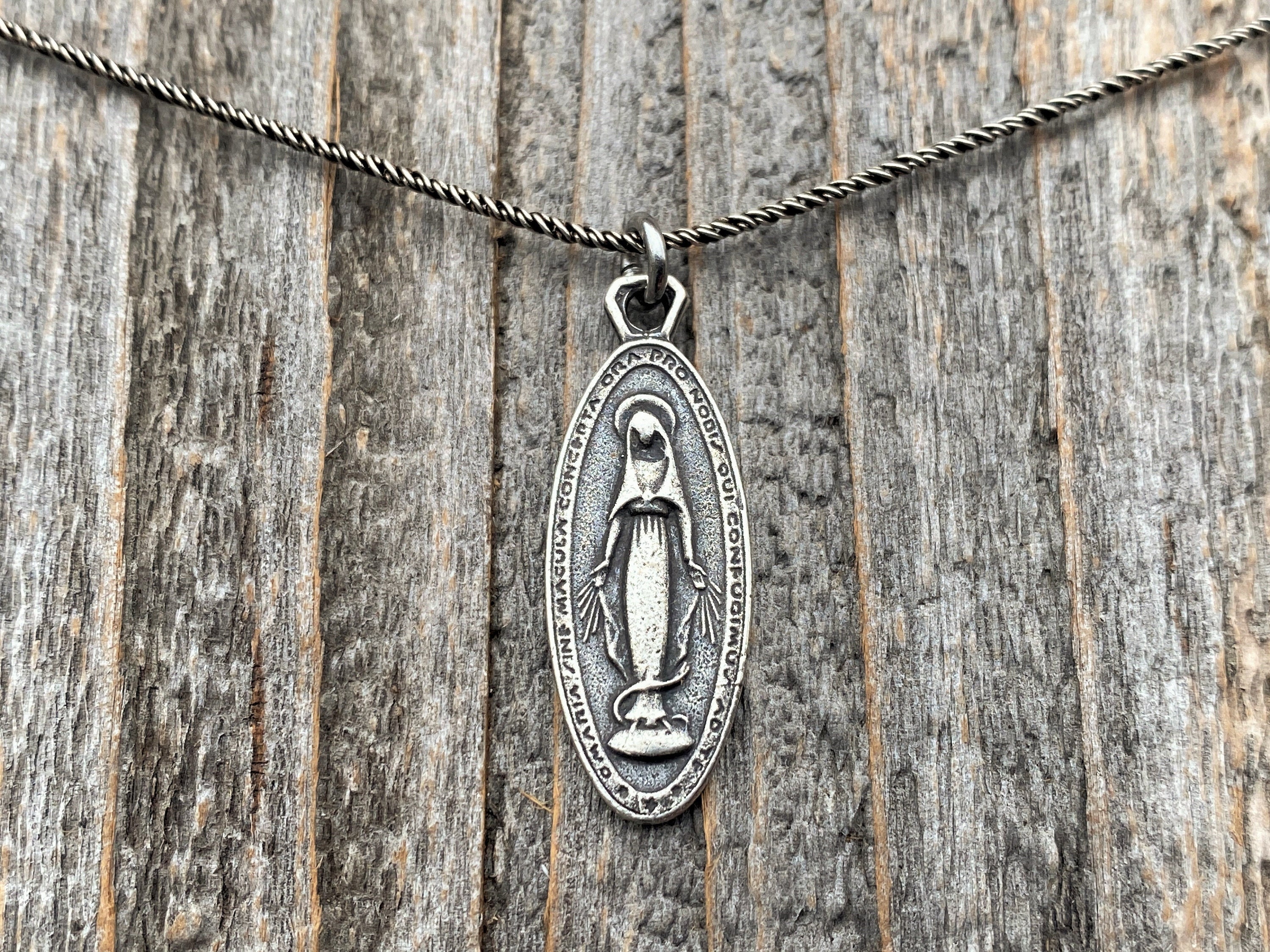 Miraculous Virgin Medal, Medal Pendant Charm