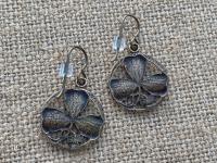 Bronze Shamrock Earrings, St Patrick Doctrine of Trinity Earrings, Antique Replicas, Shamrocks on French Hooks, Irish Celtic Earrings