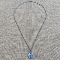 Sterling Silver Antique Replica St. Roch (Saint Rocco) Medal Pendant Necklace, Patron Saint of Epidemics, Patron Saint of Dogs, Unisex