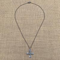 Sterling Silver Stigmata Cross, from 15th Century, Five Wounds of Jesus Cross, Cross Pendant Necklace, Antique Replica, Jesus Christ Cross