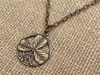 Bronze Shamrock St Saint Patrick Doctrine of Trinity Medal Necklace Irish St. Patrick Antique Replica Ireland Holy Trinity Chain Gift Unisex