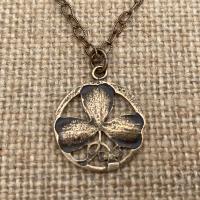 Bronze Shamrock St Saint Patrick Doctrine of Trinity Medal Necklace Irish St. Patrick Antique Replica Ireland Holy Trinity Chain Gift Unisex