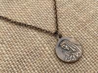 Bronze St. Peregrine Laziosi Medal and Necklace, Antique Replica, Patron Saint of Cancer Patients, Saint Peregrinus Pellegrino Gift Catholic