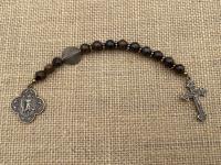 Bronze St. Raphael the Archangel Chaplet with Bronzite Gemstones, Angel of Healing, Saint of Illness, Patron Saint of Healing, Prayer Beads