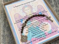 Bronze St. Raphael the Archangel Chaplet with Bronzite Gemstones, Angel of Healing, Saint of Illness, Patron Saint of Healing, Prayer Beads