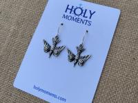 Sterling Silver Holy Spirit Dove Earrings, Antique Replica Doves, Descending Dove Earrings, Sterling Silver French Hook Wires, Holy Ghost