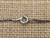Sterling Silver Petite Miraculous Medal, Antique Replica, Pendant Necklace, Blessed Virgin Mary, Small Miraculous Medal .925 Spiga Chain MM3