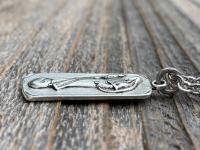 Silver Plated Our Lady of Mental Peace Pendant Necklace, Silver Blessed Virgin Mary Medal Pendant, Antique Replica, Anxiety Stress Comfort