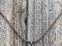 Oxidized Sterling Silver 1.5mm Wheat Chain, CHAIN ONLY, .925 Sterling Silver 1.5 mm Necklace, Length Options 16" 18" 20" 22" or 24" Inches