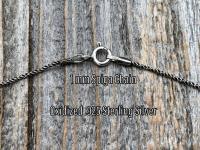 Oxidized Sterling Silver Chain Necklace, .925 Sterling Silver Chain Style & Thickness Options in Various Lengths, Wheat Spiga or Cable Style