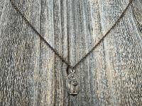 Bronze Saint Martin of Porres Medallion Pendant Necklace, Antique Replica, Oval 2-sided Martinus de Porres & Queen of the Holy Rosary Medal