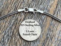 Oxidized .925 Sterling Silver Chain Necklace - Various Styles or Types, Thickness and Length Options - Wheat, Box, Cable, or Foxtail Chains