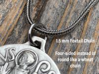 Oxidized .925 Sterling Silver Chain Necklace - Various Styles or Types, Thickness and Length Options - Wheat, Box, Cable, or Foxtail Chains