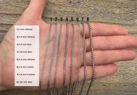 Oxidized .925 Sterling Silver Chain Necklace - Various Styles or Types, Thickness and Length Options - Wheat, Box, Cable, or Foxtail Chains