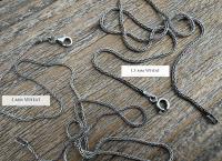 Oxidized .925 Sterling Silver Chain Necklace - Various Styles or Types, Thickness and Length Options - Wheat, Box, Cable, or Foxtail Chains