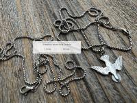 Oxidized .925 Sterling Silver Chain Necklace - Various Styles or Types, Thickness and Length Options - Wheat, Box, Cable, or Foxtail Chains