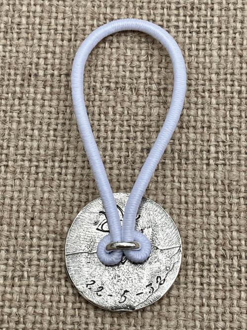 First Holy Communion Pony Tail Button and Elastics, Sterling Silver or Bronze, Antique Replica, 1st Communion Gift for a Girl, Gift Idea