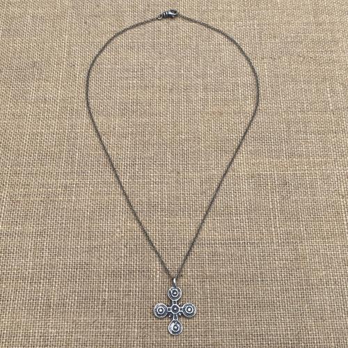 Sterling Silver Stigmata Cross, from 15th Century, Five Wounds of Jesus Cross, Cross Pendant Necklace, Antique Replica, Jesus Christ Cross