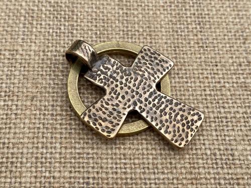 Bronze Coptic Cross Key Ring, Keyring, Antique Replica, Keyring with Cross Charm, Christian Unisex Key Ring, High Quality Cross Keyring Gift