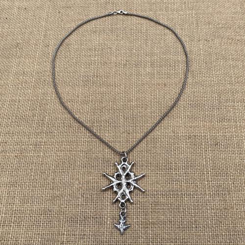 Sterling Silver Large Huguenot Cross Pendant Necklace, Antique Replica, Dangling Holy Spirit Dove, Maltese Cross, Malta Cross, Christian