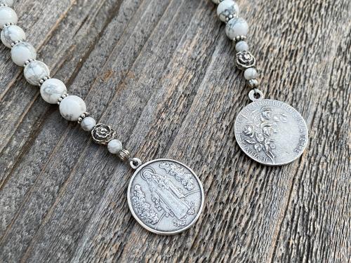 Sterling Silver St Thérèse of Lisieux Chaplet, The Little Flower Chaplet, Chaplet of Saint Theresa, The Little Saint Rosary, Antique Replica