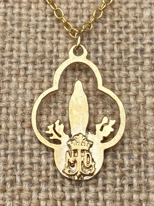 Gold Our Lady of Lourdes Medal Pendant Necklace, French Antique Replica, Immaculate Conception, Notre Dame de Lourdes Medallion, Mary Marian