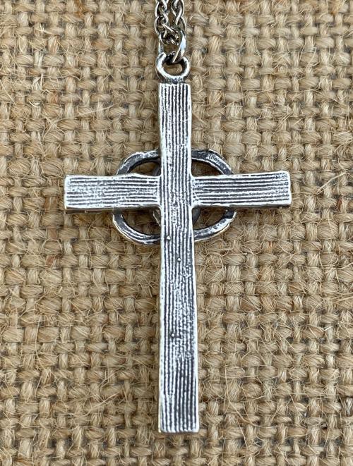Sterling Silver Marriage Cross Wedding Rings Antique Replica Necklace Marriage Wedding Gift Christian Bride Groom Husband Wife Unisex Chain