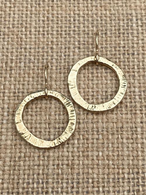 Gold Celtic Rosary Ring Earrings, Antique Replicas, Gold Hoop Earrings, Religious Gold Earrings, Unusual Irish Catholic Earrings, Dangling