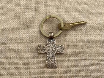 Bronze Coptic Cross Key Ring, Keyring, Antique Replica, Keyring with Cross Charm, Christian Unisex Key Ring, High Quality Cross Keyring Gift