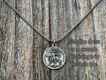 17 inch Oxidized Sterling Silver Chain Necklace, .925 Sterling Silver Wheat Chain Necklace, Custom made hard to find 17 inch chain length