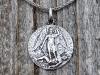 Antique replica of a very rare Louis Tricard St Michael the Archangel medallion from France.